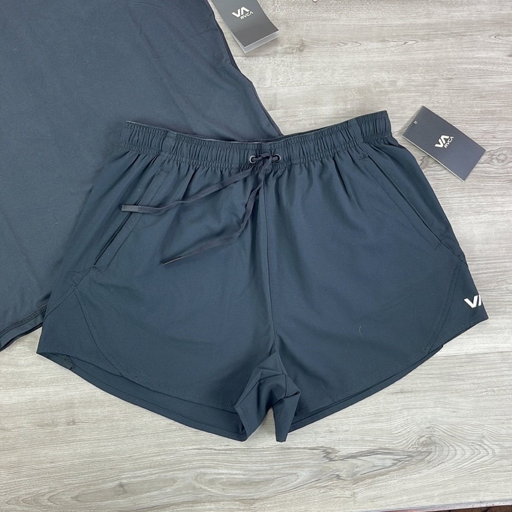 🔆RVCA🔆 WOMENS SHORT SLEEVE TOP SPORT VENT SS VA ESSENTIAL … Top only - Picture 7 of 15